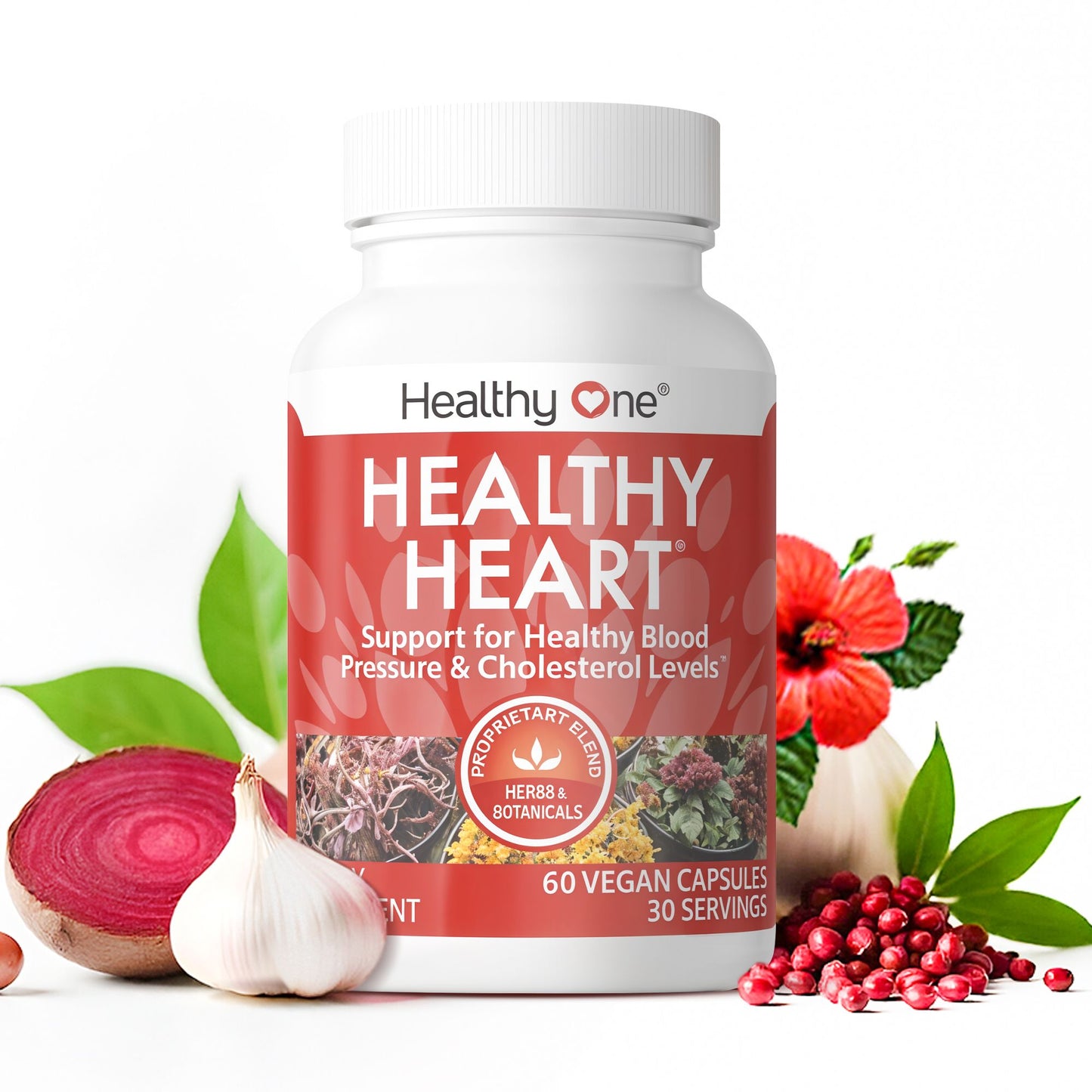 Healthy Heart - Blood Pressure, Cholesterol and Cardiovascular Supplement