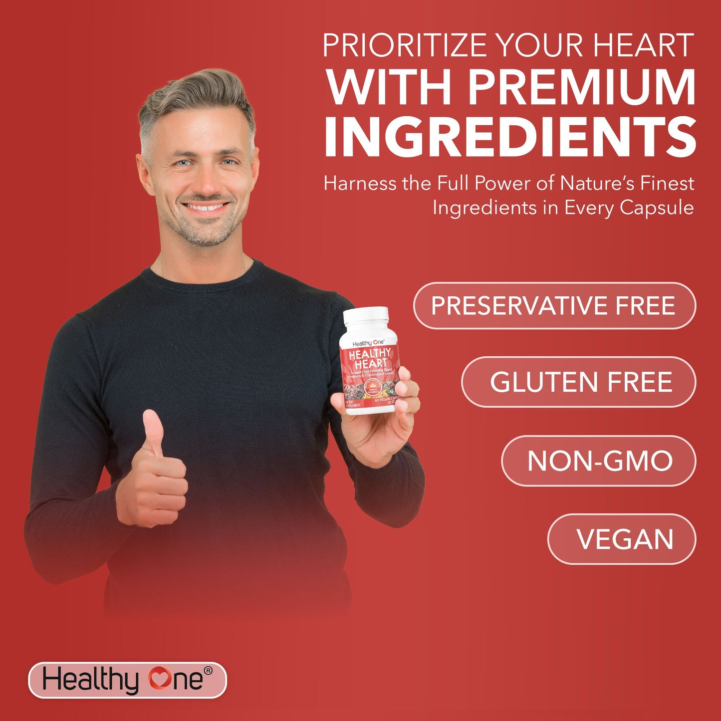 Healthy Heart - Blood Pressure, Cholesterol and Cardiovascular Supplement
