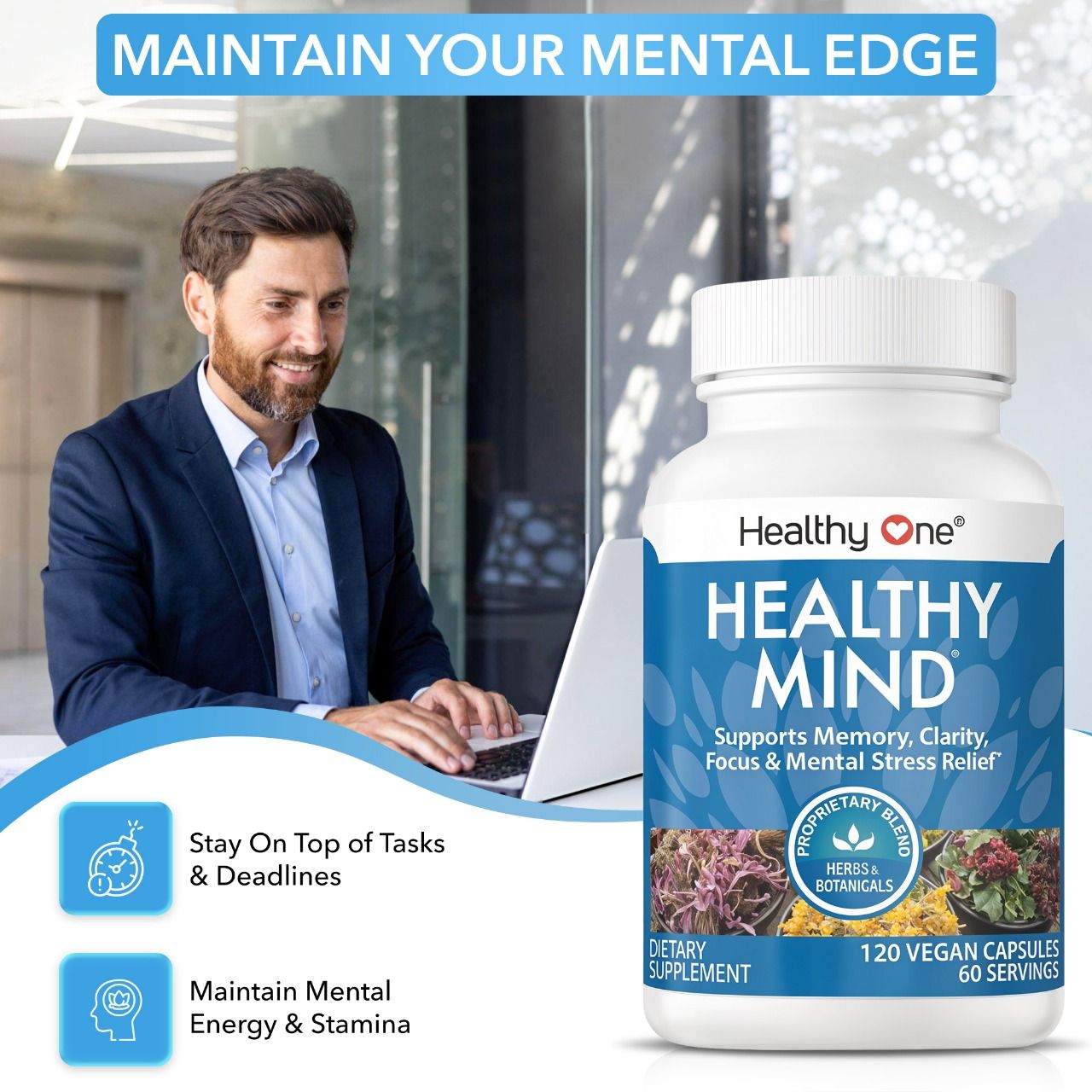 Healthy Mind: Stay Sharp. Think Clear. Feel Calm. Maintain Focus!