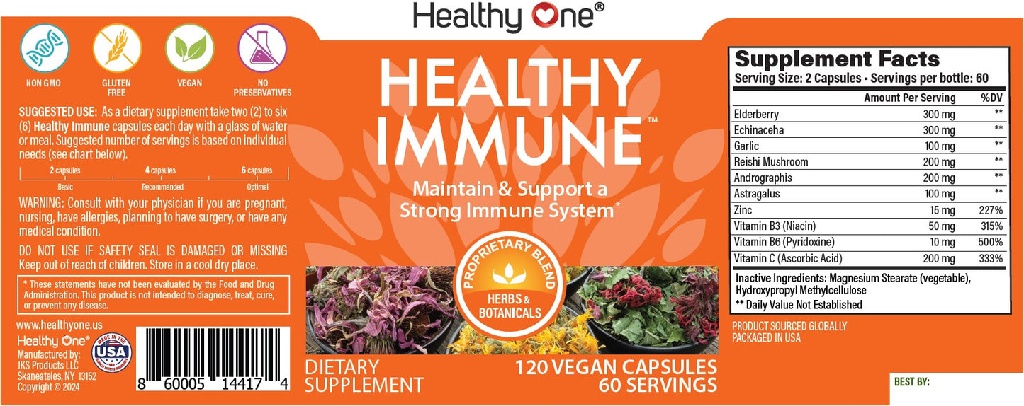 Healthy Immune: Supports Immune System Fights Colds & Flus!