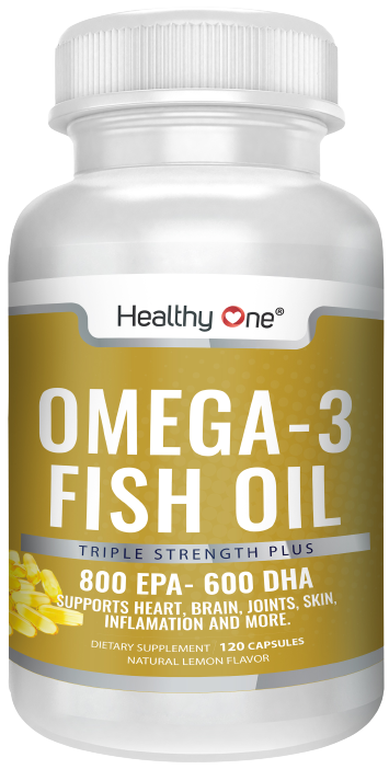 Healthy One Omega 3 Fish Oil 800 EPA 600 DHA Triple Strength Plus (120 Softgels)