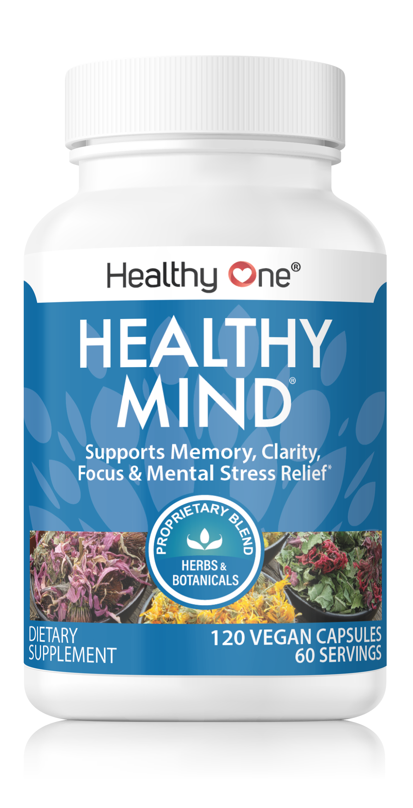 Healthy Mind - All Natural  - Memory - Focus - Clarity - Brain Nootropic Supplement