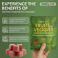 Healthy Fruits and Veggies -SUPERFOOD GUMMIES - Zero Sugar - Real Fruits & Veggies - Great Berry Taste!
