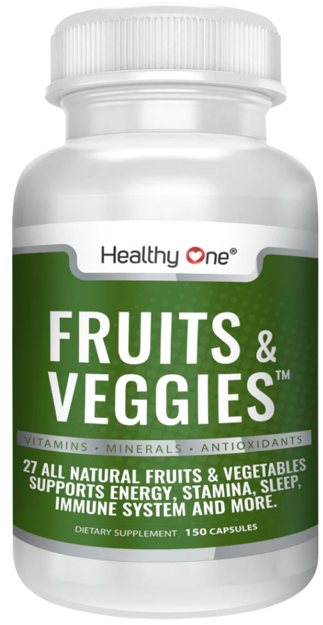 Healthy Fruits and Veggies - Vitamins, Minerals and Antioxidants Nutritional Supplement in a Capsule